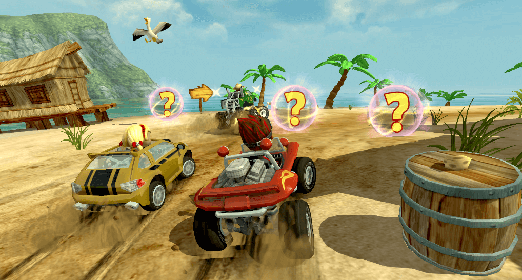 racing tracks of beach buggy racing mod apk